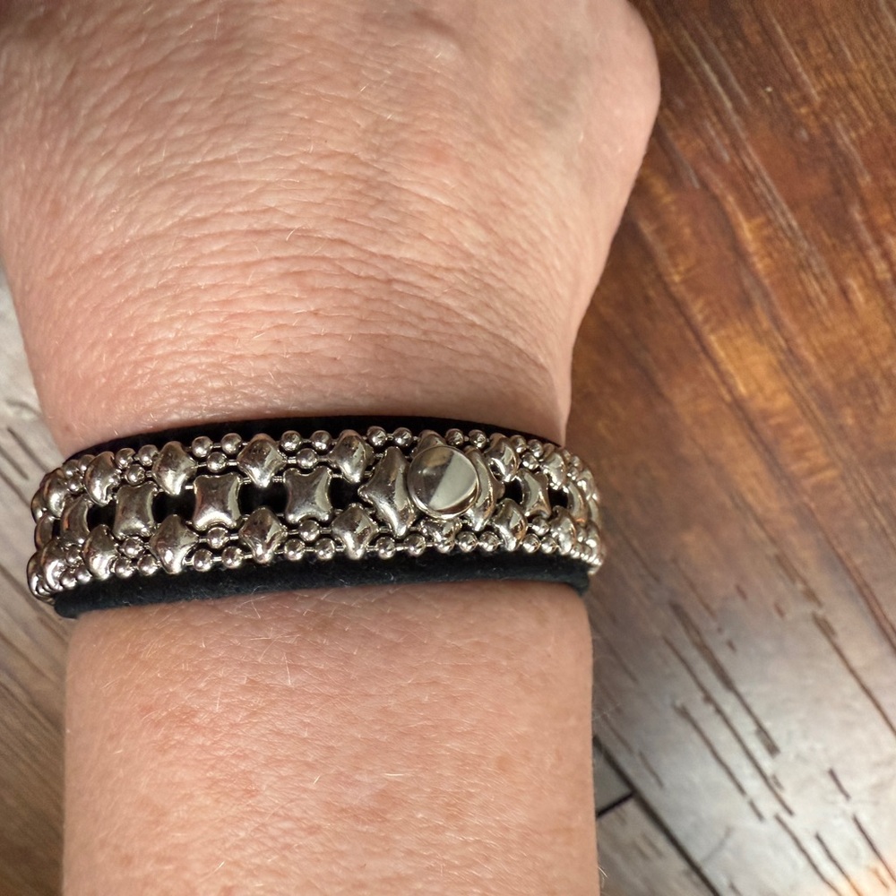 Silver and Black Bracelet